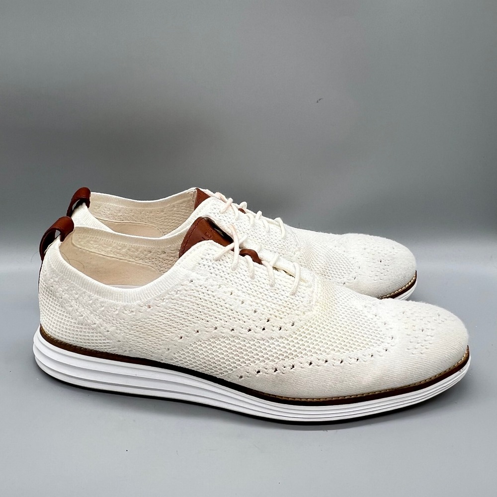 Cole Haan Shoes Mens 13 White Knit OriginalGrand Stitchlite Oxford Sneakers